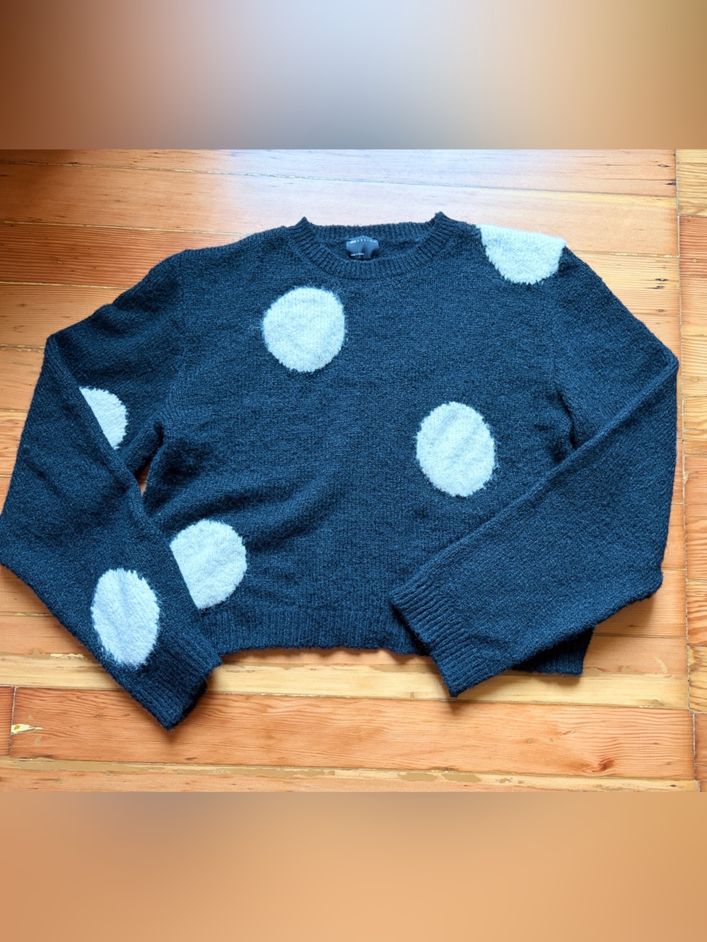Black Polka Dot Crewneck Sweater - ASOS